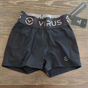 Virus Black Athletic Shorts